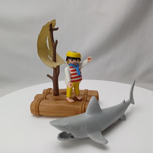 PLAYMOBIL 3862 NAUFRAGO CON TIBURON (AÑO 1996 - 2000) [0]