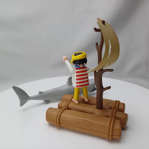 PLAYMOBIL 3862 NAUFRAGO CON TIBURON (AÑO 1996 - 2000) [1]