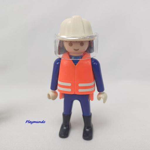 PLAYMOBIL MUÑECO CLICK BOMBERO OBRAS OTROS  MOD175