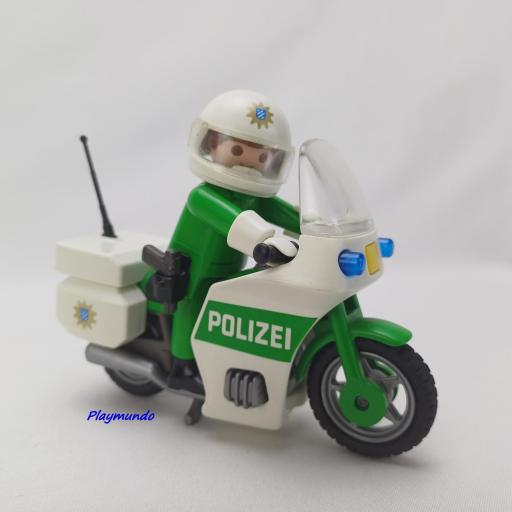 PLAYMOBIL 3983 POLICIA CON MOTO ALEMANA (AÑO 1998 -2008) [1]