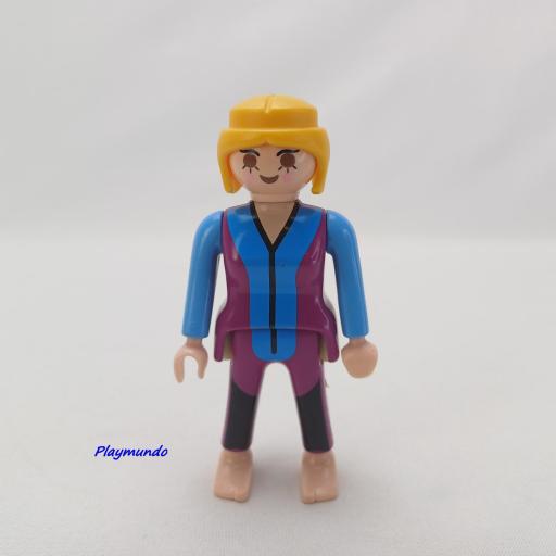 PLAYMOBIL MUJER MUÑECO CLICK mod9222 con traje neopreno