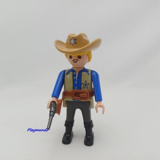 PLAYMOBIL MUÑECO CLICK SHERIFF VAQUERO WESTERN MOD0781