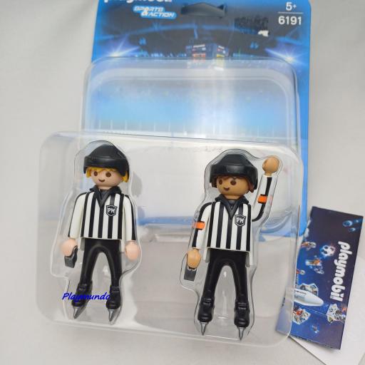 PLAYMOBIL 6191 DUO PACK ARBITROS DE HOCKEY SOBRE HIELO (BLISTER ABIERTO) AÑO 2015