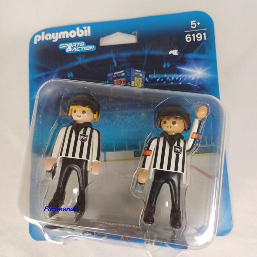 PLAYMOBIL 6191 DUO PACK ARBITROS DE HOCKEY SOBRE HIELO (BLISTER ABIERTO) AÑO 2015 [2]