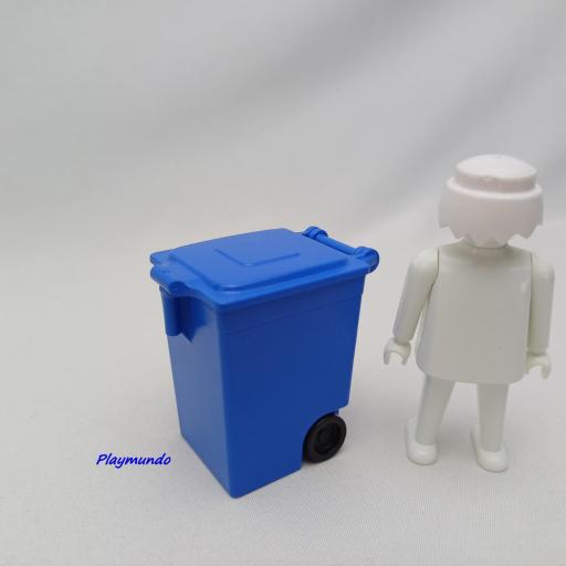 PLAYMOBIL CUBO CONTENEDOR DE BASURA  AZUL [0]