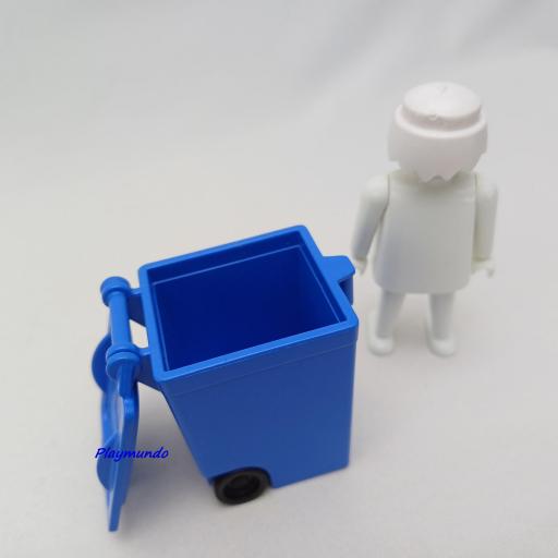 PLAYMOBIL CUBO CONTENEDOR DE BASURA  AZUL [1]