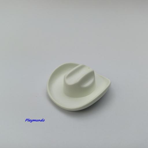 PLAYMOBIL SOMBRERO OESTE  BLANCO WESTERN ALA ANCHA