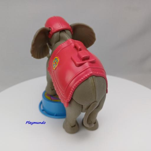 ​PLAYMOBIL 3711 ELEFANTE DEL CIRCO CON DOMADOR Y ACROBATA (V2 AÑO 1993 - 1994) [5]