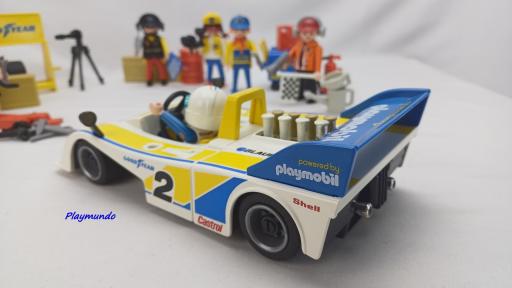 PLAYMOBIL 3738 COCHE DE CARRERAS con EQUIPO ( AÑO 1992) [6]