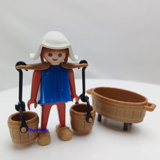 PLAYMOBIL 3372 LAVANDERA CAMPESINA MEDIEVAL (AÑO 1977) [0]