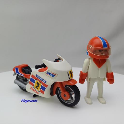 PLAYMOBIL 3303 MOTO DE CARRERAS (AÑO 1988-1993) [1]