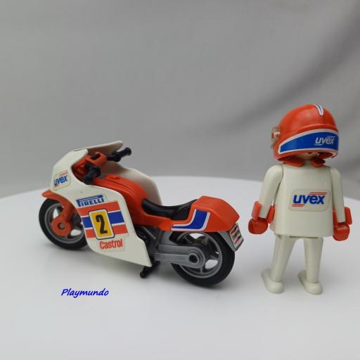 PLAYMOBIL 3303 MOTO DE CARRERAS (AÑO 1988-1993) [3]