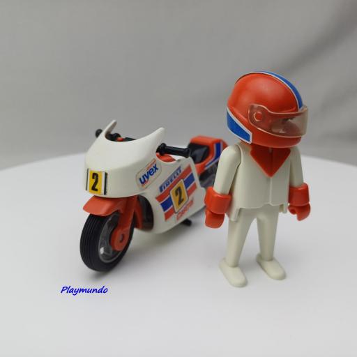 PLAYMOBIL 3303 MOTO DE CARRERAS (AÑO 1988-1993) [4]