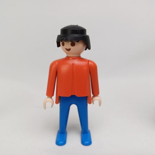 PLAYMOBIL MUÑECO CLICK ROJO AZUL MORENO