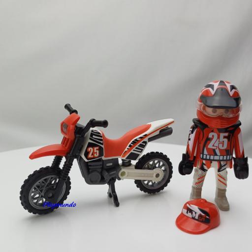 PLAYMOBIL 9357 SPECIAL MOTO MOTOCROSS  (AÑO 2018) [2]