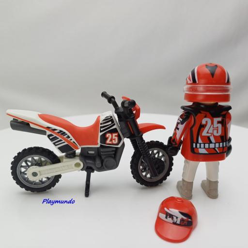 PLAYMOBIL 9357 SPECIAL MOTO MOTOCROSS  (AÑO 2018) [3]