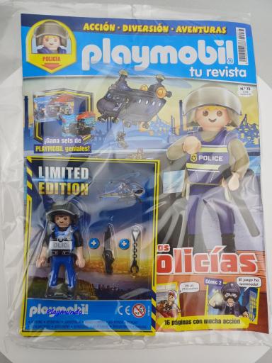 PLAYMOBIL REVISTA BLUE Nº73 POLICIA ESPECIAL, CHALECO AZUL NEGRO ( ENERO 2024) [0]