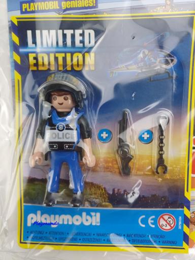 PLAYMOBIL REVISTA BLUE Nº73 POLICIA ESPECIAL, CHALECO AZUL NEGRO ( ENERO 2024) [1]