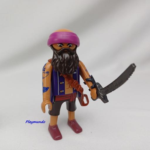 PLAYMOBIL MUÑECO CLICK PIRATA SALTY DE LA PELICULA MOVIE MOD03