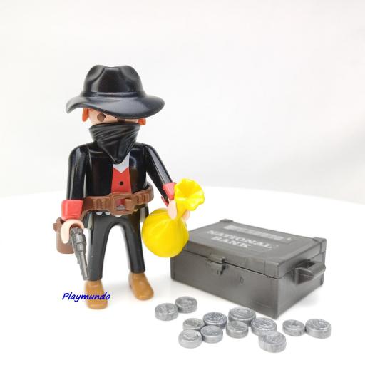 PLAYMOBIL 3814 FORAJIDO BANDIDO OESTE WESTERN (AÑO 1995 - 2002)