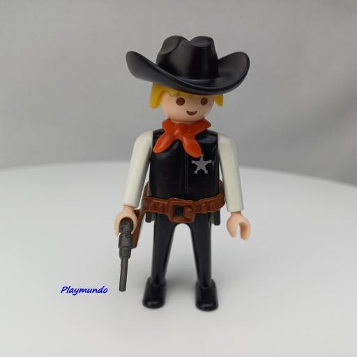 PLAYMOBIL MUÑECO CLICK SHERIFF CLASICO VAQUERO WESTERN MOD0777 [0]