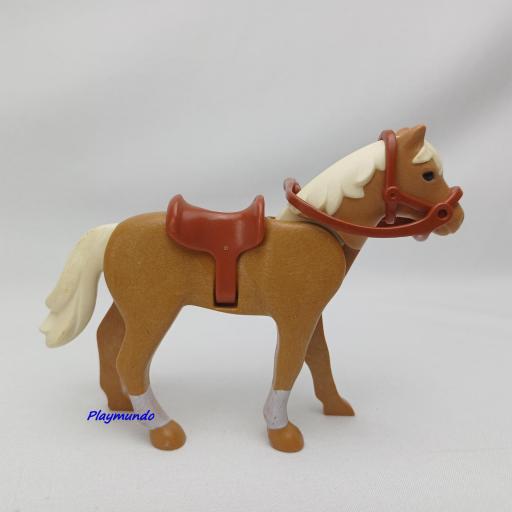 PLAYMOBIL CABALLO  MARRON OESTE MEDIEVAL MOD068