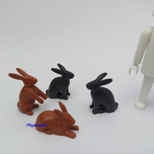 PLAYMOBIL CONEJOS ANIMALES GRANJA BOSQUE