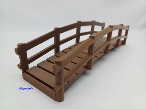 3DM COMPATIBLE PLAYMOBIL PUENTE MARRON OESTE MEDIEVAL BELEN [3]