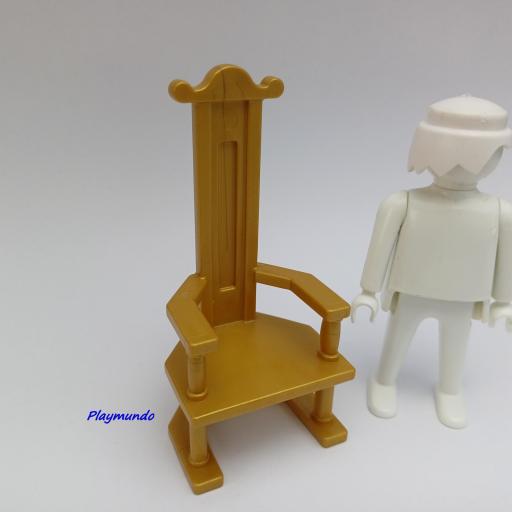 PLAYMOBIL TRONO DORADO MEDIEVAL MOBILIARIO  mod071