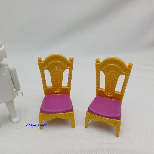 PLAYMOBIL  2 SILLA VICTORIANAS MOBILIARIO 