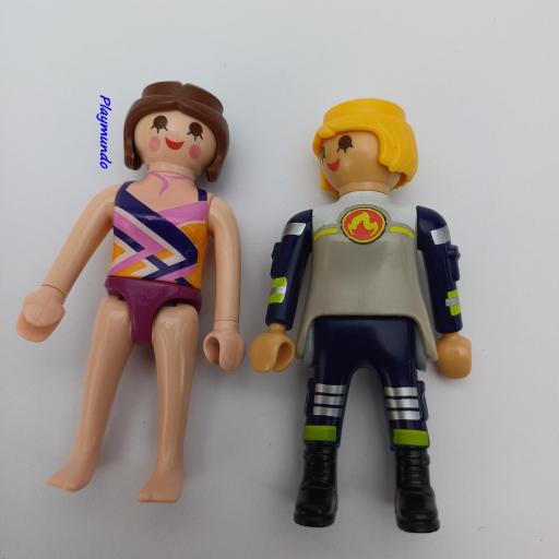 PLAYMOBIL 4 MUJERES CLICK DEFECTO (DESGASTE DIBUJO) [1]