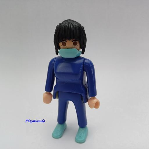 PLAYMOBIL MUJER MUÑECO CLICK MEDICO ENFERMERA mod9257