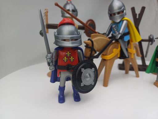 PLAYMOBIL 3668 ENTRENAMIENTO TORNEO MEDIEVAL CABALLEROS (AÑO 1993 - 2004) [1]