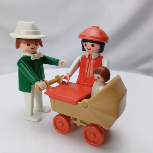 PLAYMOBIL 3592 FAMILIA CON CARRITO (AÑO 1984 - 1991) [0]
