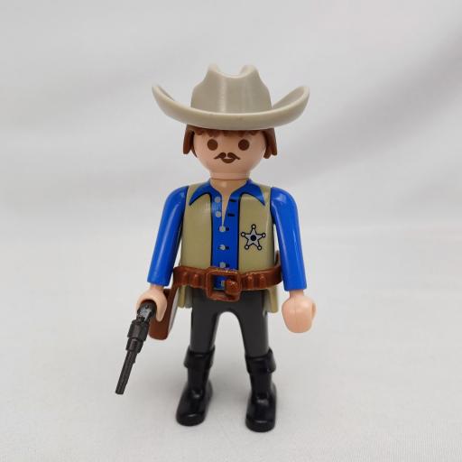 PLAYMOBIL MUÑECO CLICK SHERIFF VAQUERO WESTERN MOD0777