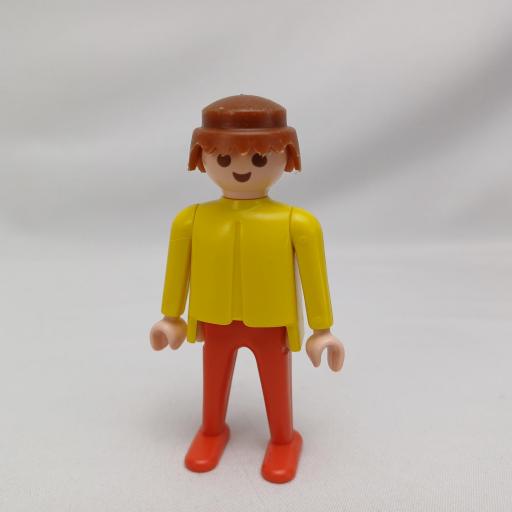 PLAYMOBIL MUÑECO CLICK AMARILLO ROJO CASTAÑO