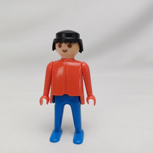 PLAYMOBIL MUÑECO CLICK ROJO AZUL MORENO