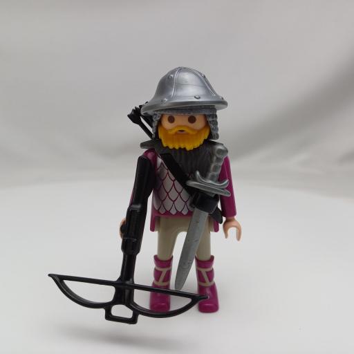 PLAYMOBIL GUERRERO CABALLERO MEDIEVAL MUÑECO CLICK  MOD0983