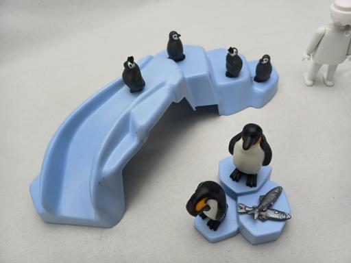 PLAYMOBIL PINGUINOS CON DECORADO ANIMALES AVES ZOO [1]