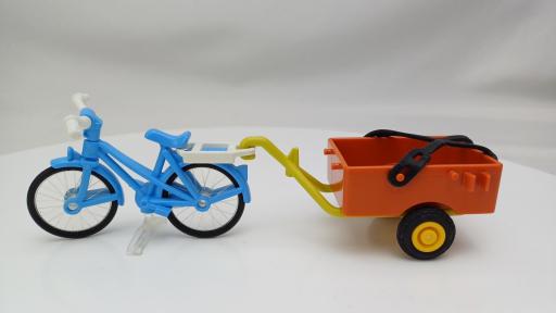 PLAYMOBIL BICICLETA AZUL CON CARRITO  MOD015