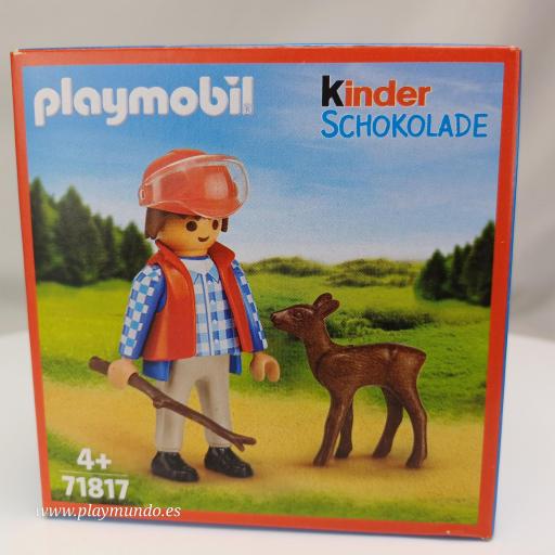PLAYMOBIL 71817 EDICION CHOCOLATE KINDER , TRABAJADOR FORESTAL