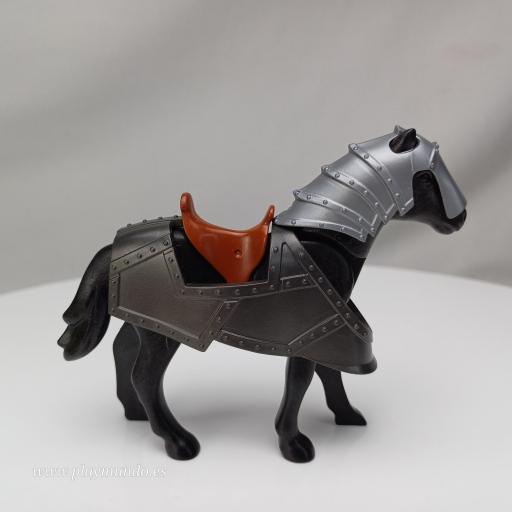 ​PLAYMOBIL CABALLO  MEDIEVAL CON ARMADURA  mod35