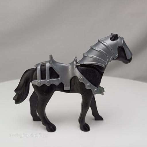 ​PLAYMOBIL CABALLO  MEDIEVAL CON ARMADURA  mod37