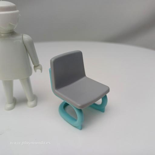 PLAYMOBIL SILLA GRIS AZUL