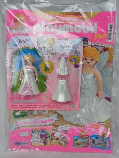 PLAYMOBIL REVISTA PINK Nº60  NOVIA CON VELO Y RAMO (mayo 2025)