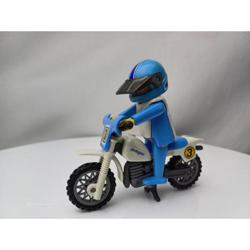 PLAYMOBIL MOTO MOTOCROSS (DE LA REF 3143)