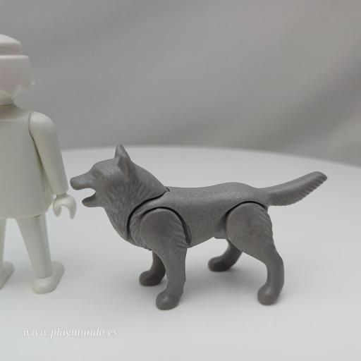 PLAYMOBIL LOBO GRIS PERRO ANIMALES  mod0044