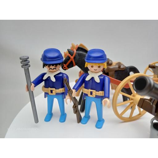 ​PLAYMOBIL 3729 OESTE WESTERN SOLDADOS NORTEÑOS ARTILLERIA  (AÑO 1988-1994) [0]