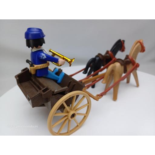 ​PLAYMOBIL 3729 OESTE WESTERN SOLDADOS NORTEÑOS ARTILLERIA  (AÑO 1988-1994) [5]