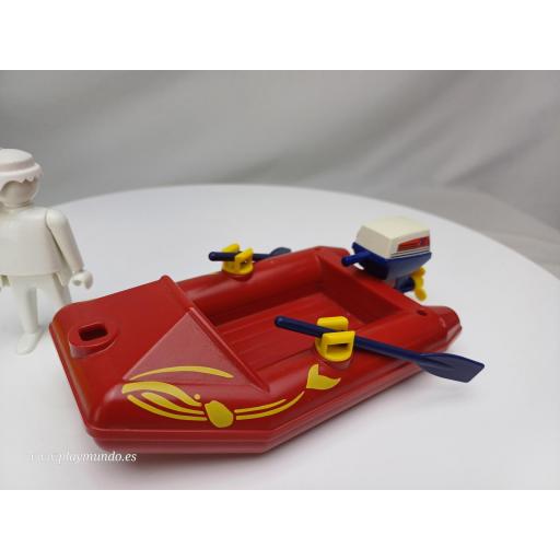 PLAYMOBIL LANCHA ROJA BARCA